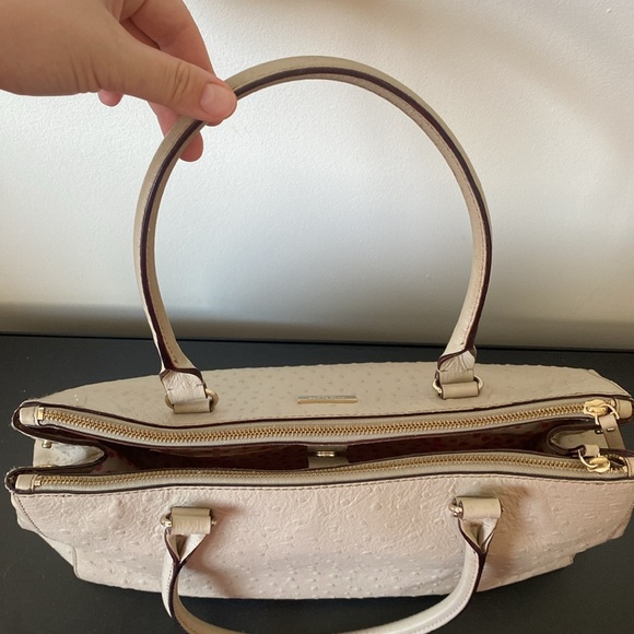 Kate Spade Bristol Drive Loden Embossed Ostrich Soft Taupe Leather Bag - Picture 8 of 16